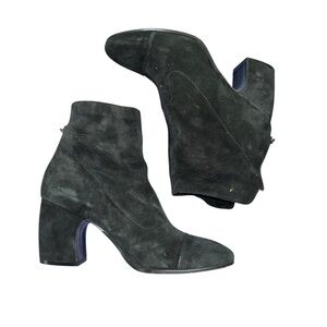 Alberto Fermani Dark Gray Suede Ankle Boots